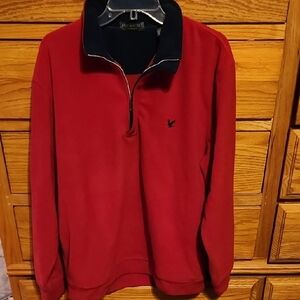 Lyle & Scott Men's Red Quartee Zip Fleece